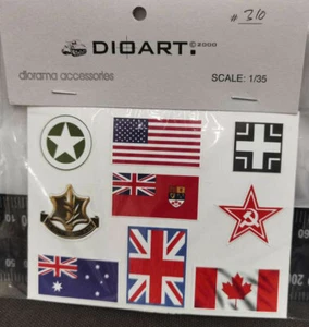 DioArt 1/35 WWII/Modern Diorama Flags and Symbols (1 adhesive vinyl sheets) - Picture 1 of 1