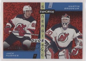 2021 Synergy Synergistic Duos Stars and Legends Red Jack Hughes Martin Brodeur
