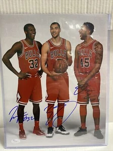 RARE Lavine/ Dunn/ Valentine NBA Autographed Signed Photo JSA COA 11x14 - Picture 1 of 6