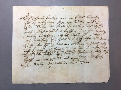 JESUIT ANTIQUE MANUSCRIPT ANCIENT DOCUMENT WITH STAMP 1738 YEAR - Image 1 of 4