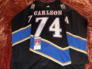 John Carlson Signed Capitals New Jersey (JSA COA) Washington 1st Round Pick - Picture 1 of 4