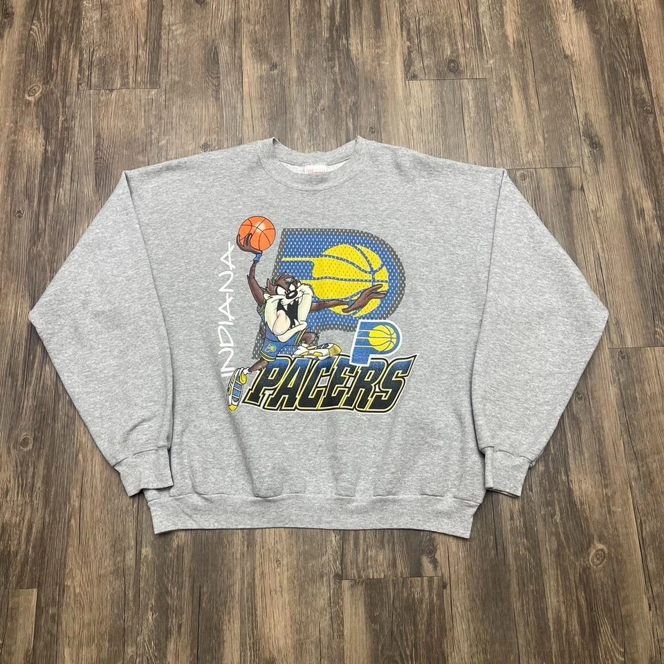 Vintage Indiana Pacers NBA Taz Looney Tunes Crewneck Sweatshirt KV23135 - Image 1 of 1