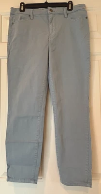 Buffalo by David Bitton Ankle Skinny Pants Blue Havana High Rise Stretch 12/32 - Image 1 of 4
