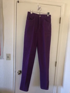 Jeans Ozark Mountain donna taglia 11 36 cuciture interne viola schiena nuda vintage western denim USA - Foto 1 di 7
