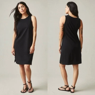 AMERICAN GIANT Womens Muscle Tee Midi Dress Medium Black Midweight Casual Comfy - Image 1 of 4