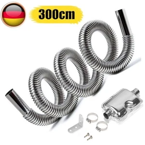 300cm Abgasrohr Abgasschlauch φ25mm Diesel Standheizung Schalldämpfer Auspuff . - Bild 1 von 15