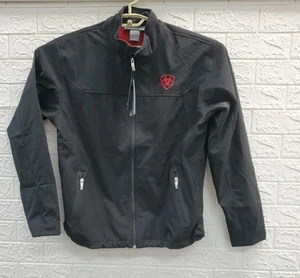 New ARIAT Team Softshell Full Zip Jacket Black Size Large - Picture 1 of 9