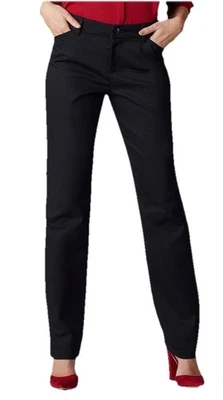 NUEVO Pantalones Lee Mujer 18 Largo Pierna Recta Calce Relajado Libre de Arrugas Trabajo Oficina Foto 1 de 4