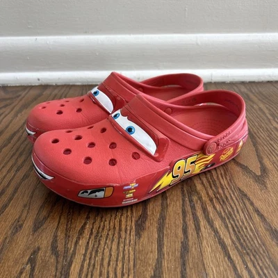 Crocs x Disney Pixar Lightning McQueen Cars Clogs Red Men’s Size 7 - Image 1 of 4