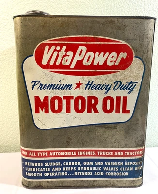 Lata de aceite de motor de 2 galones Vita Power Western Auto Supply DE COLECCIÓN - ¡BONITA! Foto 1 de 4