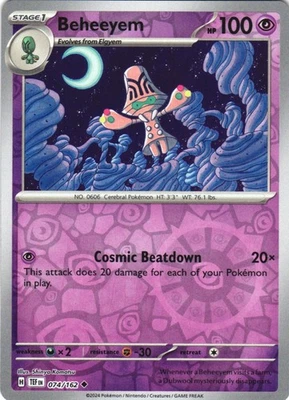 Beheeyem Uncommon Reverse Holo SV05: Temporal Forces 074/162 NM - Image 1 of 2