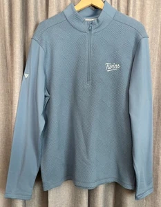 Men's Levelwear Blue Minnesota Twins  Quarter-Zip L/S Medium Pullover - Picture 1 of 8