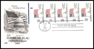 1985 American Flag over U. S. Capitol 22c Sc 2116 booklet FDC ArtCraft cachet UA - Picture 1 of 1