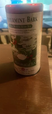 - Corteza de menta, té fresco de hierbas de invierno, 36 bolsitas de té, sin cafeína Foto 1 de 2