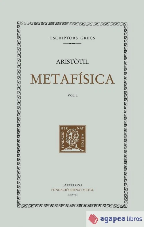 Metafísica, vol. I. NUEVO. ENVÍO URGENTE (Librería Agapea) - Imagen 1 de 1