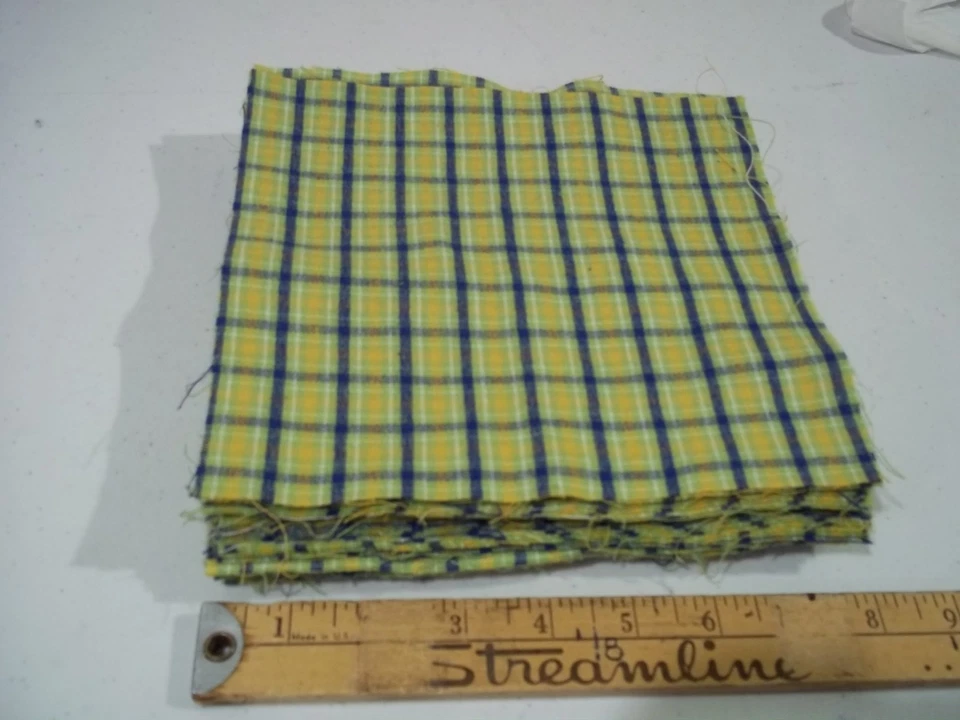 46 Ct Homespun Plaid 8" x 8" Precut Fabric Squares Quilting - Image 1 of 1