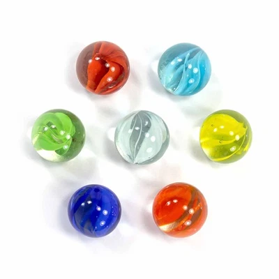 STEINGRAU 1kg Glasmurmeln Crystal Katzenaugen Mix (16mm) Murmelspiel Märbel Murmelbahn