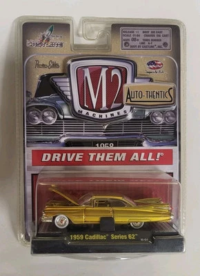 M2 Auto-Thentics 1959 Cadillac Series 62 1:64 Gold Chase - Image 1 of 2