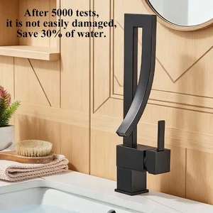 Grifo de baño grifo de lavabo monomando mezclador lavabo grifo alto - Imagen 1 de 12