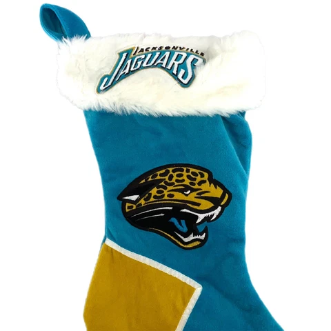 Christmas Stocking Jacksonville Jaguars Velvet Team Colors Forever Collectibles Cover