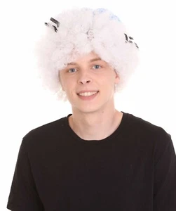 Südkorea Sport Afro Fun Perücke | Jumbo weiß Cosplay Halloween Perücke Erwachsene HM-723 - Bild 1 von 8