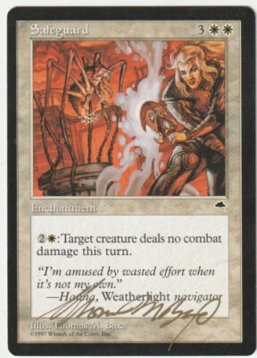 tempest   MTG  Safeguard Signed by Thomas M. Baxa - Image 1 of 2