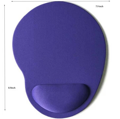 PC Mousepad Ergonomic Comfortable  Mat With Wrist Rest Support Non Slip Purple - Image 1 of 4