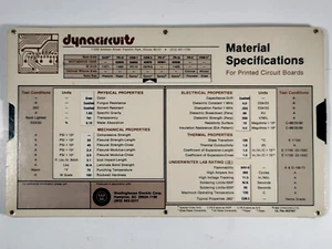 Dynacircuits Material Specifications for Printed Circuit Boards PCB Vintage ref - Picture 1 of 2