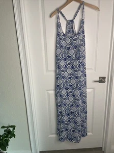 ISAAC MIXRAHI Eomans Fish Themed Linen Blend Maci Beach Dress-coverup S - Picture 1 of 12