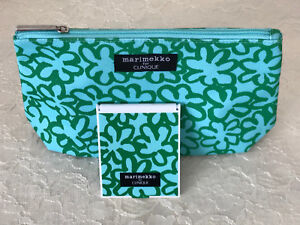 Clinique Marimekko TEAL Cosmetic Bag & Matching Mirror LIMIT EDITION  2018 NEW