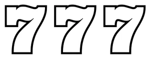 777 Slot Machine Vinyl Decal, Bumper Sticker, Lucky 7's, Car, Windows, Outdoors - Bild 1 von 5