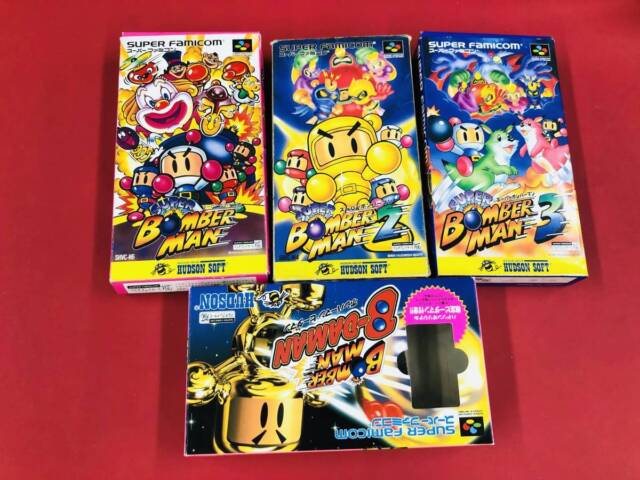 SNES -- SUPER BOMBERMAN 5 -- Fake Boxed. Can save! Super famicom. Japan.  17360