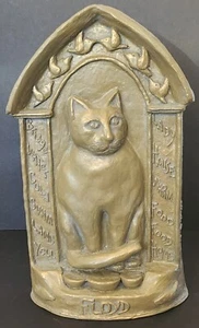 Vintage CAT FLOYD In The Company Of Saints Wall Plaque, Signed W. Schlau - Picture 1 of 9