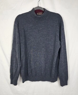 Patrick James Extra Fine Merino Wool Preppy Men's Gray Knit Sweater sz L  - Image 1 of 4