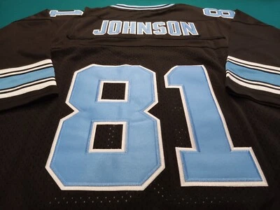 CALVIN JOHNSON "MEGATRON" CUSTOM **LARGE* 2015 BLACK ALTERNATE JERSEY, SEWN! - Image 1 of 4