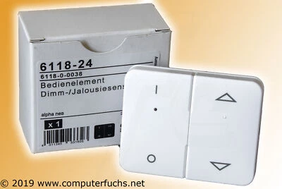 Busch-Jäger Tastsensor Schalter 6118-24 studioweiß an/aus auf/ab NEU alpha nea - Bild 1 von 2