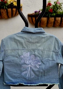 ladies embroidered denim jacket - Picture 1 of 4