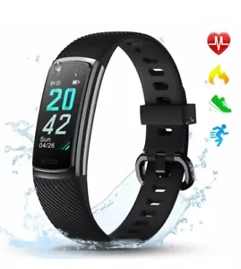 Letsfit ID152 Fitness Tracker Smart Bracelet with Sleep Monitor, IP68, Black - Picture 1 of 7