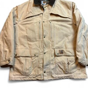 Vintage Carhartt Canvas Arbeitsmantel Jacke Gr. Large CB2595 Fehler lesen - Bild 1 von 7