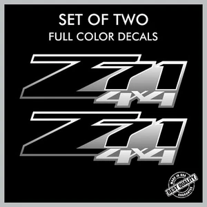 2X Z71 4x4 Decals Stickers Full Color Vinyl Truck Set Z B&W | 73 - Picture 1 of 8