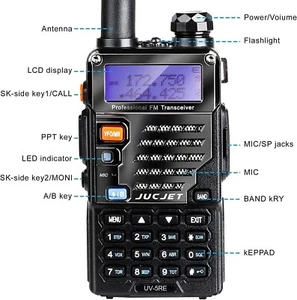 UV-5R E Walkie Talkie VHF/UHF Long Range Dual Band Ham Two Way Radio RRP £52.99 - Picture 1 of 18