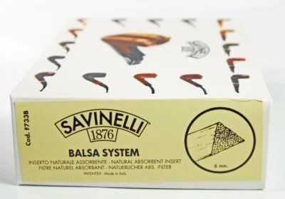 Savinelli Pfeifenfilter Balsaholz 6 mm Bigbox 300 Stück - Bild 1 von 4