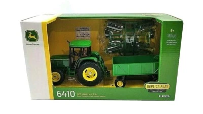 ERTL John Deere 6410 Tractor With Wagon And Disk Die-Cast Replica 1:32 Scale - Image 1 of 2