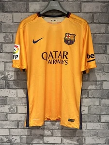 Herren FC Barcelona 2015/2016 Auswärtsfußball Shirt #9 Suarez Größe Large - Bild 1 von 9