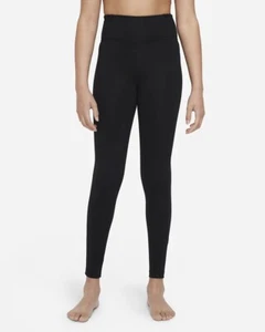 Nike Girls' Dri-FIT High Rise Leggings Older Kids Black Size Small - Picture 1 of 10