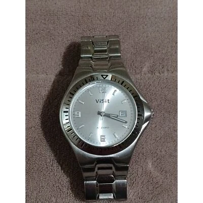 Мужские часы Azzaro Visit с браслетом с датой серебристый цвет лицо нуждается в аккумуляторе - Изображение 1 из 4