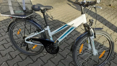 Kinderfahrrad - Mädchenfahrrad Pegasus  24 Zoll weiss-hellgrün - Bild 1 von 4