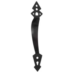 Everbilt 11-1/8 pulgadas Tirador de puerta de alta resistencia hecho en acero con acabado negro con tornillos - Imagen 1 de 4