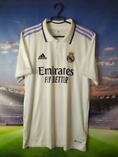 Camiseta deportiva de fútbol americano del Real Madrid blanca Adidas para hombre talla M