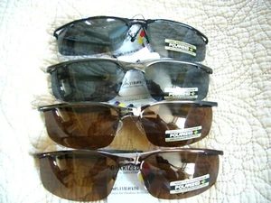 Herren Polarisierte Sonnenbrille Metall 1/2 Gestell Pilotenbrille Damen PZ-X1007 - Bild 1 von 12
